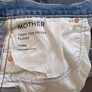 Mother Denim Jeans Tippy Top Frisky Flood in Crushing Wash Size 32